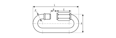 Карабин винтовой с муфтой, 10мм, 10 шт, оцинкованный, ЗУБР,  ( 4-304535-10 )