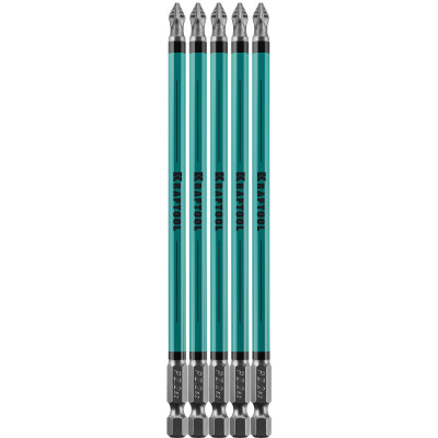Optimum Line Биты, PZ2, тип хвостовика E 1/4", 150 мм, 5 шт в блистере, KRAFTOOL,  ( 26124-2-150-5 )