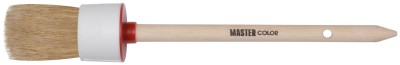 Круглая кисть, натур. щетина, 55% топс, деревянная ручка, O35 мм ( 30-0404 )