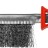 Щетка ручная с пластмассовой ручкой, однорядная, витая стальная проволока 0,3 мм, MIRAX, ( 35112-2 )