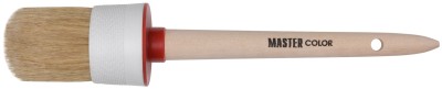 Круглая кисть, натур. щетина, 55% топс, деревянная ручка, O55 мм ( 30-0408 )