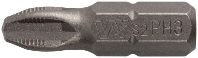 Биты WP, сталь S2, с насечкой, Профи, 25 мм PH3, 20 шт. ( 57563 )