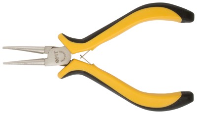 Круглогубцы "мини" Профи, никелированное покрытие, черно-желтые мягкие ручки 125 мм ( 51637 )