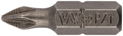 Биты WP, сталь S2, с насечкой, Профи, 25 мм PZ1, 20 шт. ( 57581 )