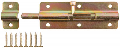 Шпингалет накладной, 120 мм, желтый цинк ( 66674 )