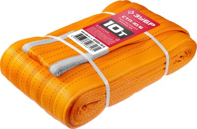 ЗУБР СТП-10/6 текстильный петлевой строп, оранжевый, г/п 10 т, длина 6 м ( 43559-10-6 )