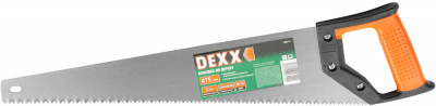 Ножовка DEXX по дереву, двухкомп рукоятка, заточенный разведенный зуб универсальной формы, объемная закалка, 5TPI, 475мм,  ( 1502-47 )