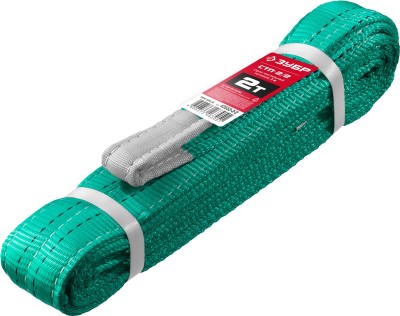 ЗУБР СТП-2/2 текстильный петлевой строп, зеленый, г/п 2 т, длина 2 м ( 43552-2-2 )