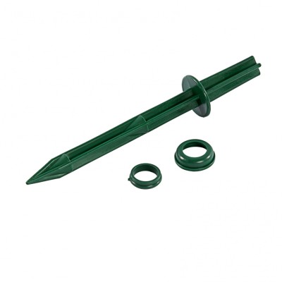 Колышек 20 см, с кольцом для крепления пленки, 10 шт в упаковке, зеленый Palisad, ( 64433 )