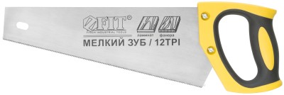 Ножовка по ламинату, мелкий каленый зуб 12 ТPI (шаг 2 мм), заточка, пласт.прорезиненная ручка 300 мм ( 40477 )