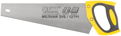 Ножовка по ламинату, мелкий каленый зуб 12 ТPI (шаг 2 мм), заточка, пласт.прорезиненная ручка 350 мм ( 40478 )