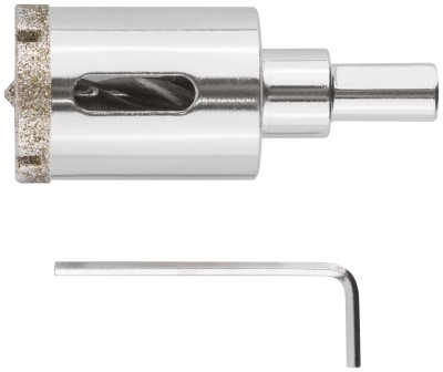Коронка кольцевая по керамограниту, камню и кафелю алмазная с центровочным сверлом 30х67 мм ( 16214 )