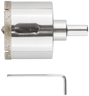Коронка кольцевая по керамограниту, камню и кафелю алмазная с центровочным сверлом 50х67 мм ( 16221 )