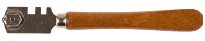 Стеклорез ЗУБР "ЭКСПЕРТ", деревянная ручка, 2 ролика,  ( 33630 )