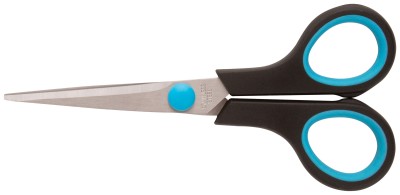 Ножницы бытовые нержавеющие, прорезиненные ручки, толщина лезвия 1,8 мм, 135 мм ( 67374 )