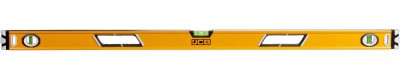 Уровень JCB коробчатый, магнитный, 2 фрезерованные базовые поверхности, 3 ампулы, крашенный, с ручками, 0,5мм/м, 120см ,  ( JBL005 )