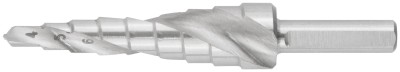 Сверло ступенчатое HSS по металлу, спиральный профиль,  9 ступеней, 4-12 мм ( 36365 )