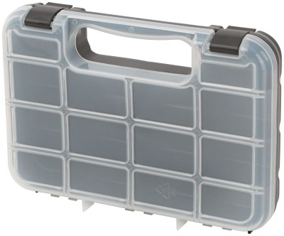 Ящик для крепежа (органайзер) прозрачный 10" (24,5 х 18 х 4,5 см) ( 65643 )