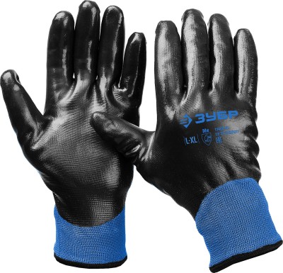 ЗУБР АРКТИКА перчатки утепленные износостойкие, двухслойные, размер L-XL. ( 11469-XL )