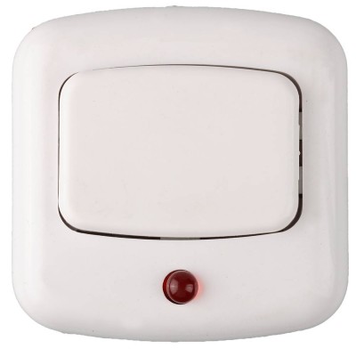 Кнопка СВЕТОЗАР для звонка, с индикацией включения, цвет белый, 220В,  ( 58303 )