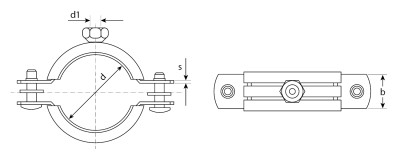 Хомут трубный с гайкой, 3", 1шт, оцинкованный, ЗУБР,  ( 37850-83-95-1 )