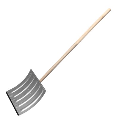 Лопата для уборки снега стальная оцинкованная, 420х370х1370 мм, деревянный черенок, Россия Сибртех ( 61680 )