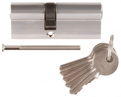 Цилиндровый механизм "PALLADIUM" асимметричный, 80 мм, ключ-ключ, хром ( 67241 )