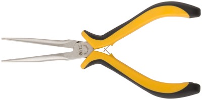 Тонконосы "мини" удлиненные Профи, никелированное покрытие, черно-желтые мягкие ручки 150 мм ( 51636 )