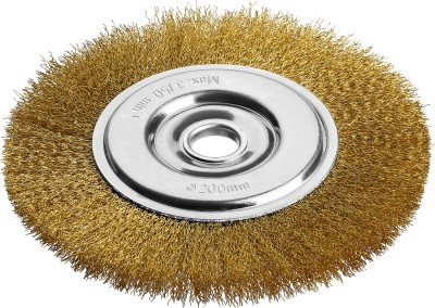 Щетка дисковая для УШМ, витая стальная латунированная проволока 0,3 мм, d=200 мм, MIRAX 35141-200 ( 35141-200 )