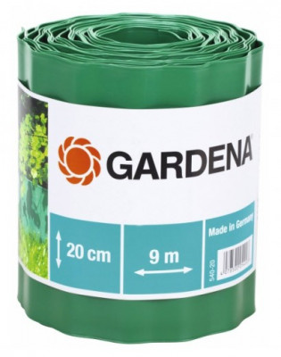 Бордюр зеленый 20 см, длина 9 м, GARDENA, ( 00540-20.000.00 )