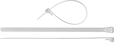 Кабельные стяжки разъемные белые КСР-Б1, 7.5 x 150 мм, 100 шт, нейлоновые, ЗУБР Профессионал,  ( 309240-75-150 )