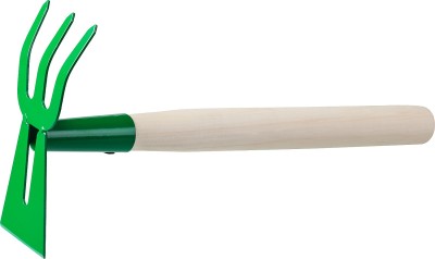 Мотыга-рыхлитель, РОСТОК 39627, с деревянной ручкой, "лопатка+3 зуба" гнутая, 145x75x390мм,  ( 39627 )