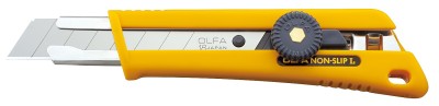 Нож OLFA с выдвижным лезвием, со специльным покрытием, фиксатор, 18мм