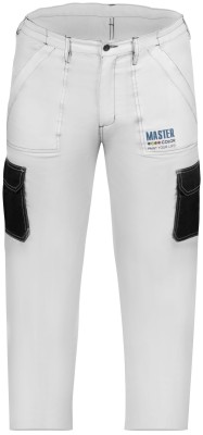 Брюки рабочие Master Color, белые, эластичный пояс, 6 карманов, размер XL ( 30-8013 )