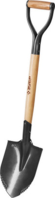 Лопата "БЕРКУТ" автомобильная, деревянный черенок, металлическая рукоятка, ЗУБР Профессионал ( 4-39506_z02 )