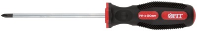 Отвертка "Универсал", CrV сталь, прорезиненная ручка, Профи  4х100 мм РН1 ( 55104 )