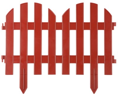 Забор декоративный GRINDA "ПАЛИСАДНИК", 28x300см, терракот  ,  ( 422205-T )