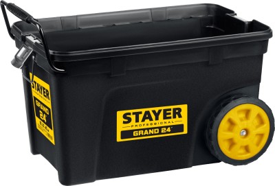 STAYER BIGPro, 620 х 370 х 420 мм, (24.5"), Пластиковый ящик-тележка для инструментов, Professional (38107-24)