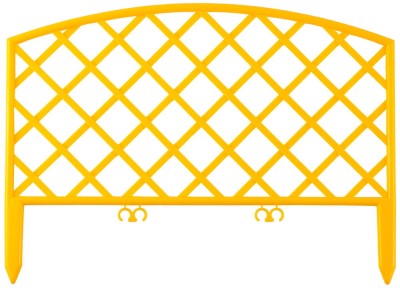 Забор декоративный GRINDA "ПЛЕТЕНЬ", 24x320см, желтый,  ( 422207-Y )