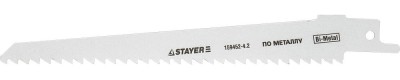 Полотно STAYER "PROFI" S611DF для сабельн эл. ножовки Bi-Metall, дерево, дерево с гвоздями,металл, газобетон, пластик,  ( 159452-4.2 )