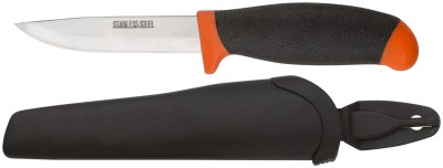 Нож строительный, нерж.сталь, прорезиненная желто-черная ручка ( 10615 )