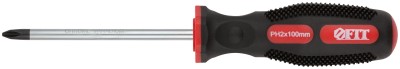 Отвертка "Универсал", CrV сталь, прорезиненная ручка, Профи  6х100 мм РН2 ( 55114 )