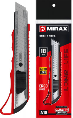 MIRAX сегмент. лезвия 18 мм, Нож с автостопом (09127)