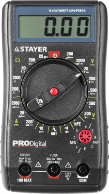 Мультиметр STAYER "PROFESSIONAL" PRODigital цифровой,  ( 45310 )