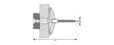 Дюбель полипропиленовый, тип "Бабочка", для пустотелых конструкций, 10 х 50 мм, 100 шт, ЗУБР,  ( 4-301325 )