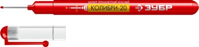 ЗУБР КОЛИБРИ-20 0,7 мм, красный, Перманентный маркер для отверстий, ПРОФЕССИОНАЛ (06328-3)