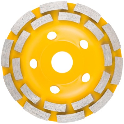 Диск алмазный шлифовальный, посадочный диаметр 22,2 мм, сегментный, двойной ряд 125 мм ( 39517 )