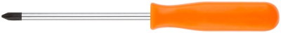 Отвертка "Эконом", CrV сталь, пластиковая оранжевая ручка  6х100 мм РН2 ( 54134 )