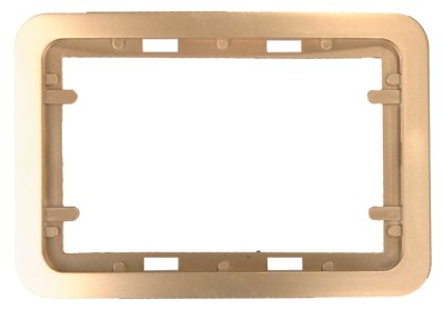 Панель СВЕТОЗАР "ГАММА" накладная для двойных розеток, цвет золотой металлик, 1 гнездо,  ( SV-54145-2-GM )