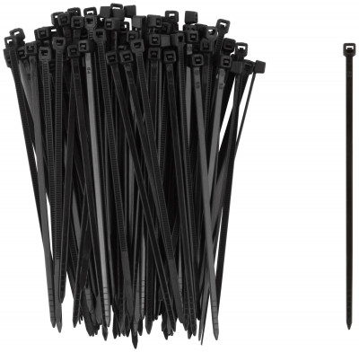 Хомуты нейлоновые для проводов, черные 100 шт.,  2,5х100 мм ( 60346 )